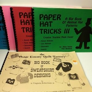 Lot of 4 Paper Hat Trick Books plus Bonus! Craft